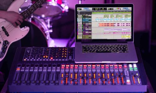 Musician creating and selling digital products online