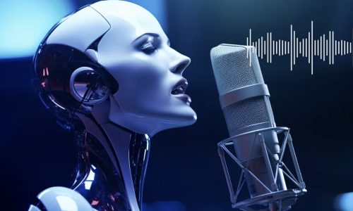 AI vocal cloning technology replicating a singer’s voice